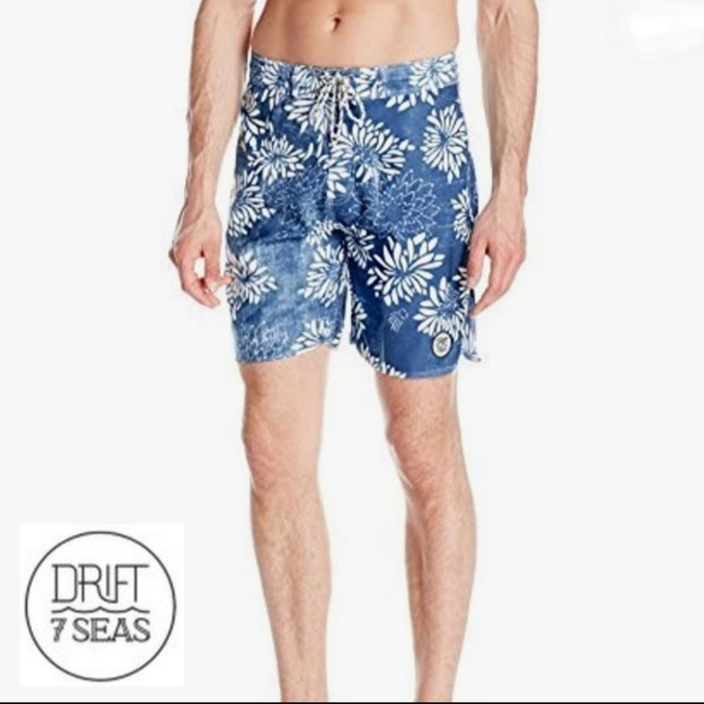 Drift Men's Cardiff Board Shorts Fan Boy Blue